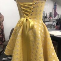 Yellow Floral Texture European Brocade - Image 2